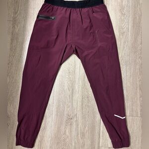 Men's Burgundy Athletic Pants